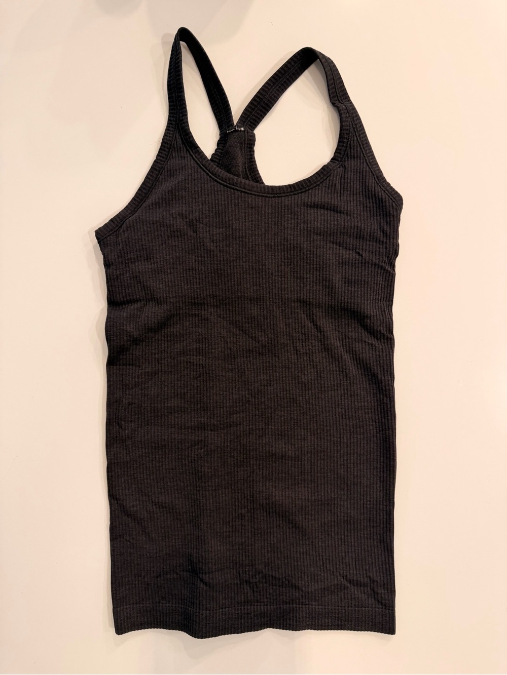 Lululemon Ebb to Street Tank Heathered Black Size 4 - Picture 3 of 4